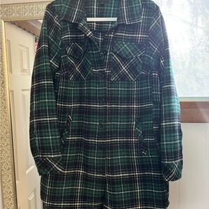 Torrid Green Plaid Utility Jacket